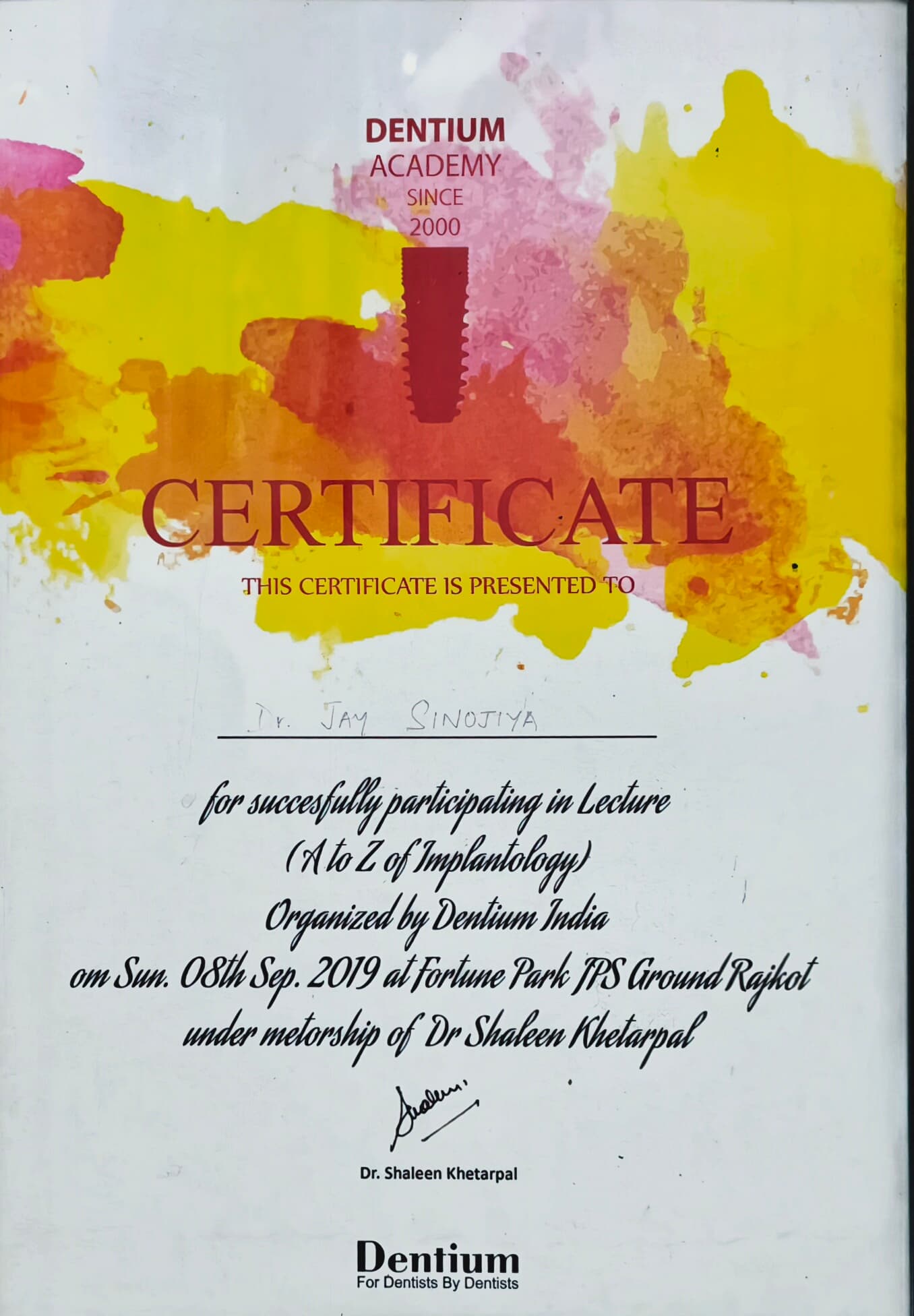 Certificate 6