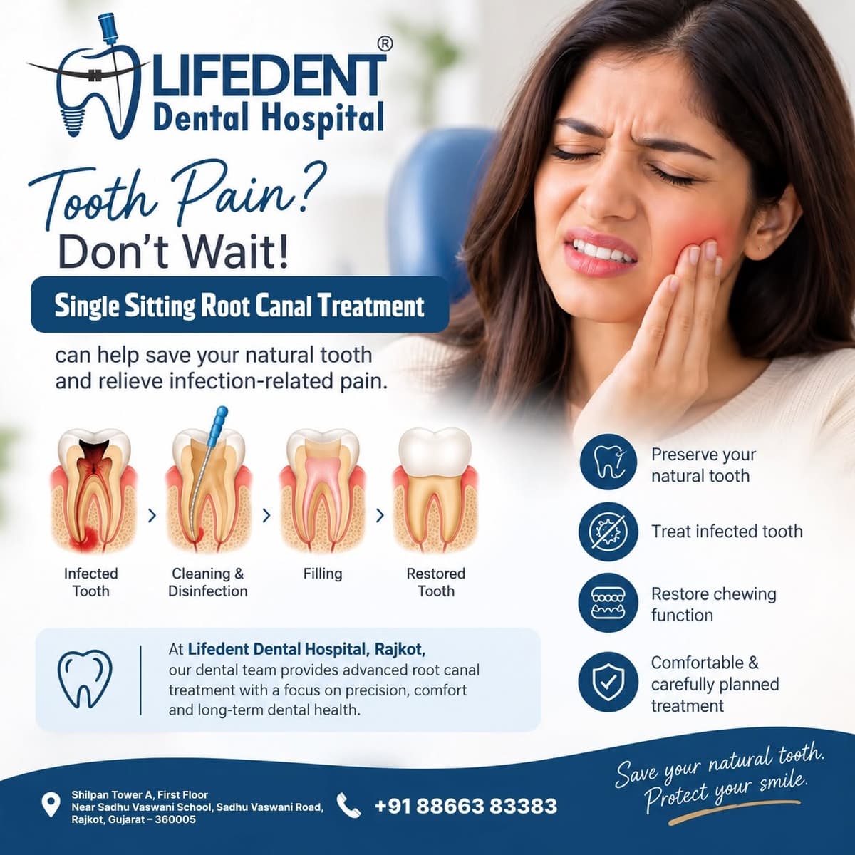 Patient smile at Lifedent Dental Hospital, Rajkot 31