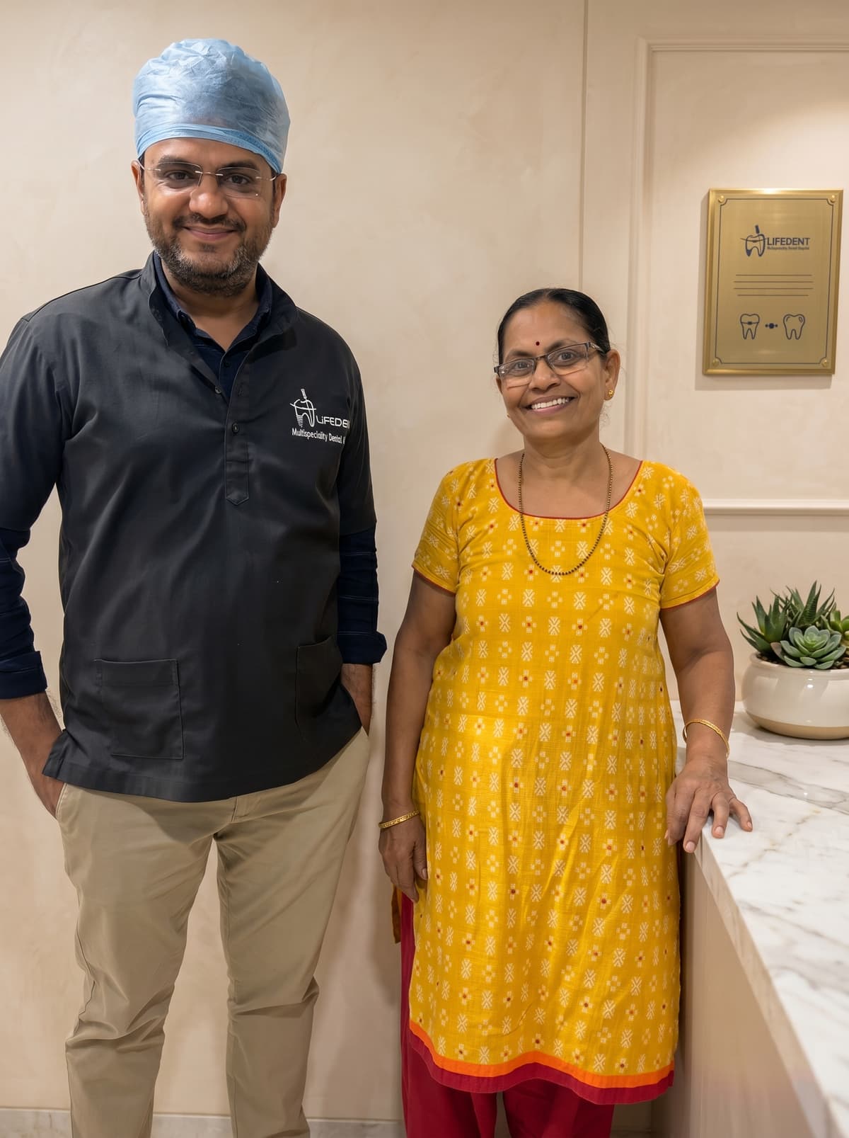 Patient smile at Lifedent Dental Hospital, Rajkot 13