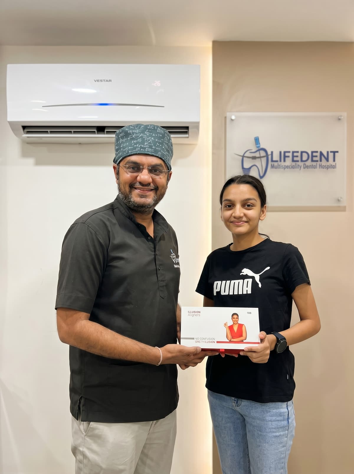 Patient smile at Lifedent Dental Hospital, Rajkot 1