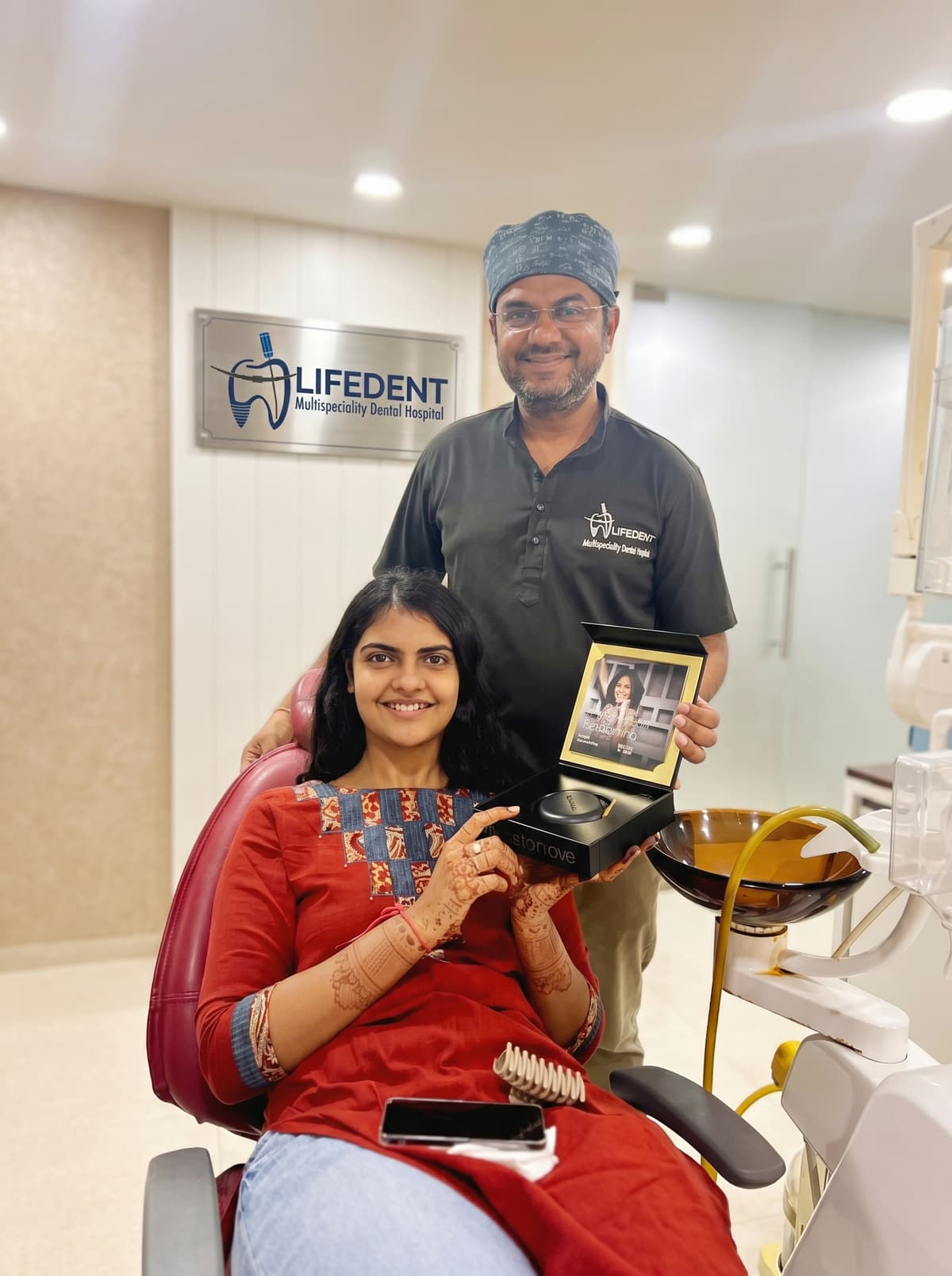 Patient smile at Lifedent Dental Hospital, Rajkot 2
