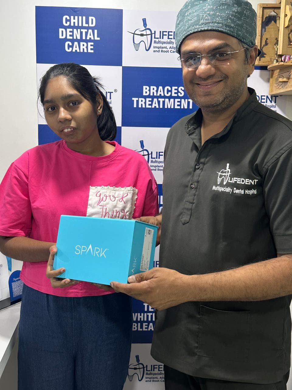 Patient smile at Lifedent Dental Hospital, Rajkot 28
