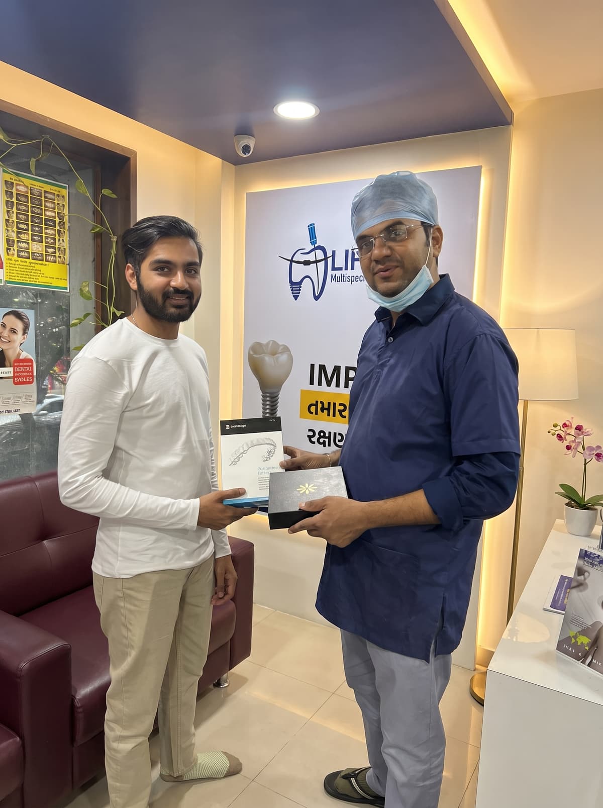 Patient smile at Lifedent Dental Hospital, Rajkot 26