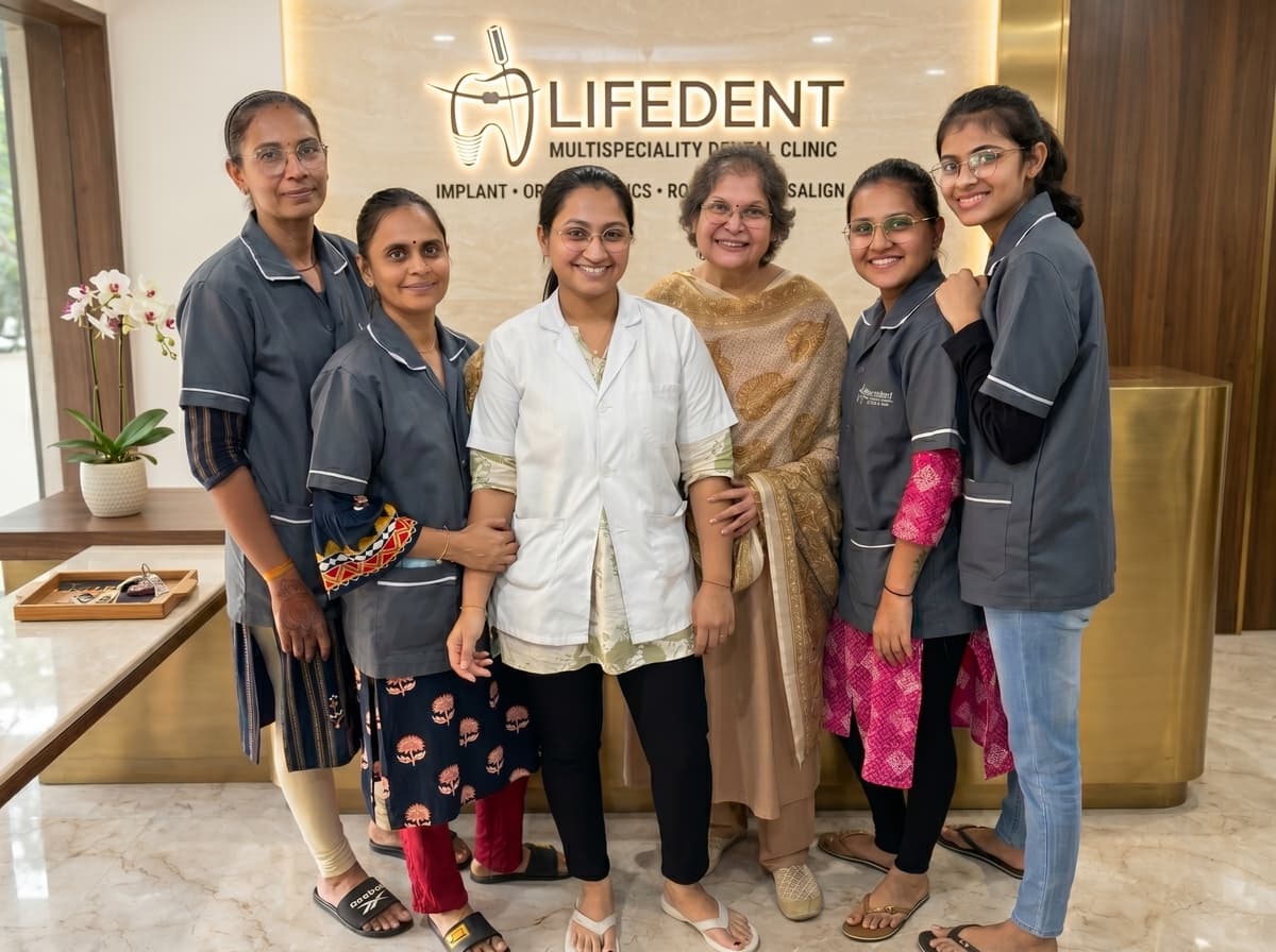 Patient smile at Lifedent Dental Hospital, Rajkot 8