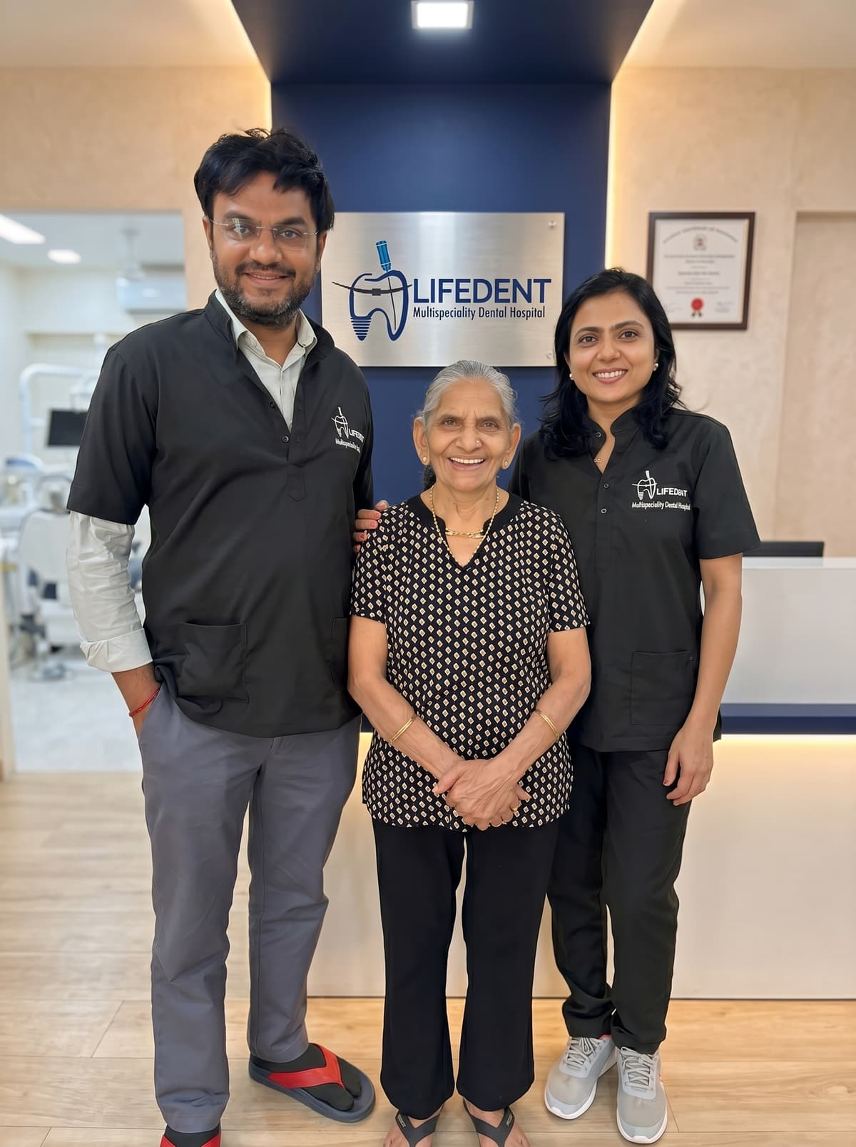 Patient smile at Lifedent Dental Hospital, Rajkot 20