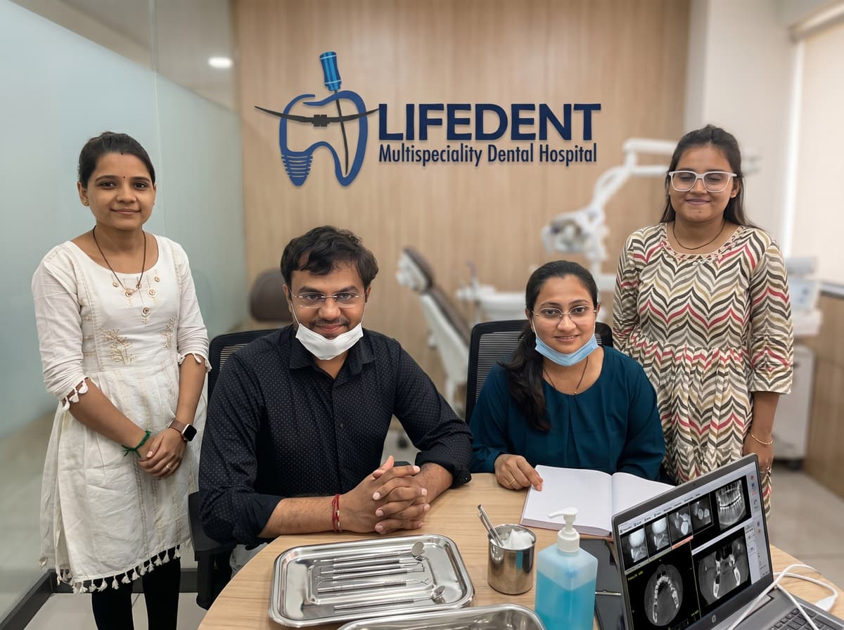 Patient smile at Lifedent Dental Hospital, Rajkot 23
