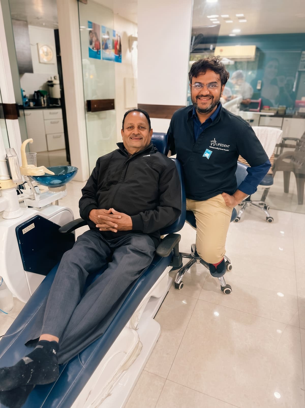 Patient smile at Lifedent Dental Hospital, Rajkot 24