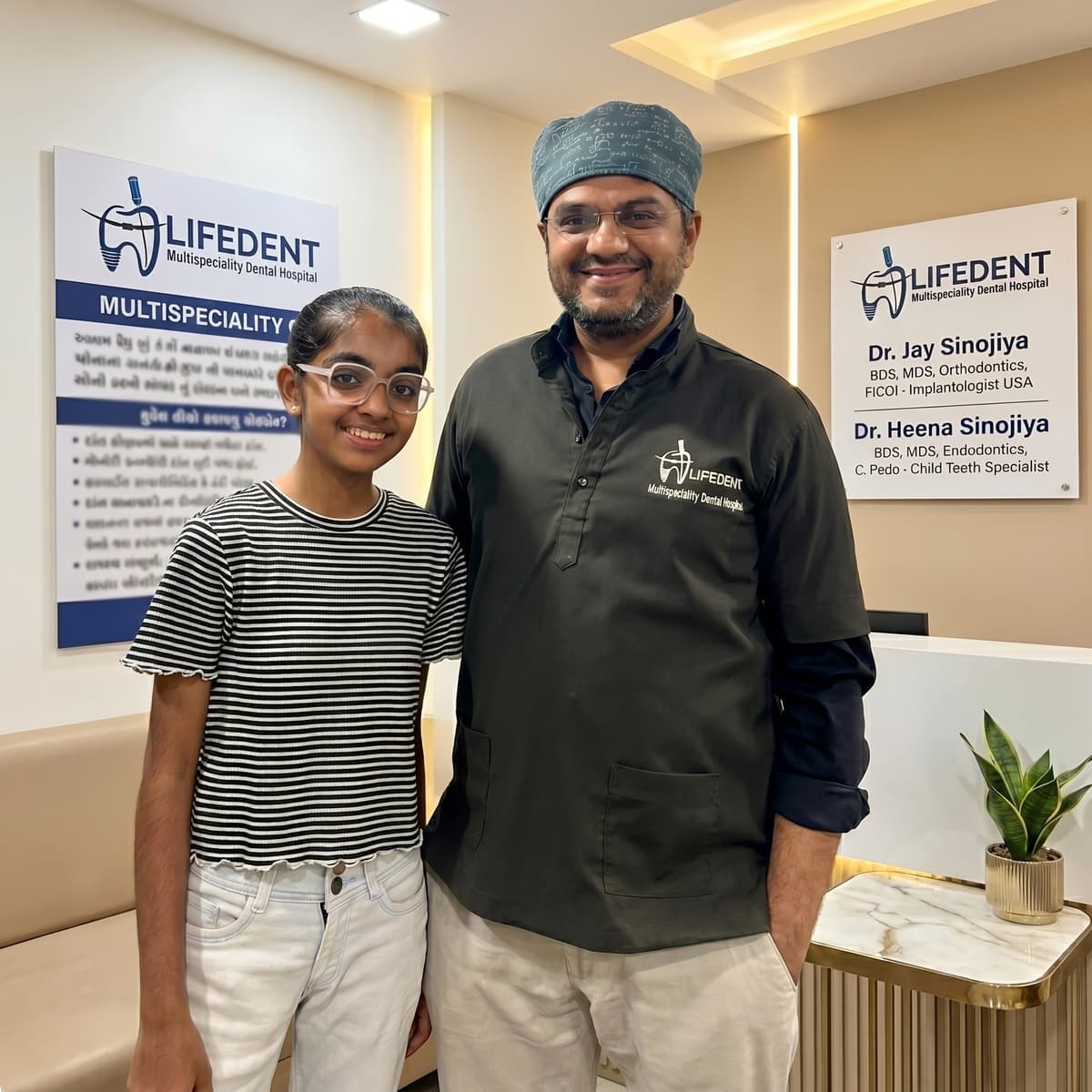 Patient smile at Lifedent Dental Hospital, Rajkot 11