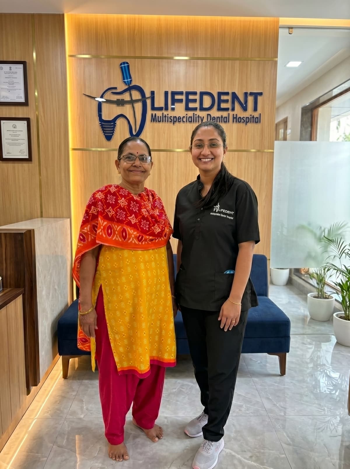 Patient smile at Lifedent Dental Hospital, Rajkot 12
